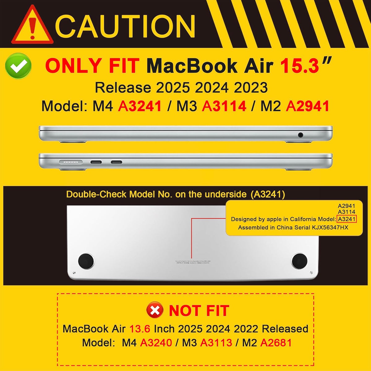 MEEgoodo for M4/M3/M2 MacBook Air 15.3 inch Case 2025 2024 2023, Case Fit Model (A3241/A3114/A2941) for MacBook Air 15 inch, Laptop Hard Shell with Keyboard Cover, Hand Drawn Poppy