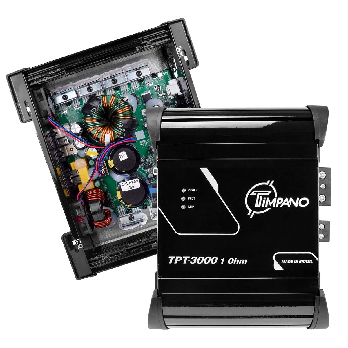 Timpano TPT-3000 1 Ohm Compact Amplifier 3000 Watts, 1 Channel, Full Range Amp Class D for The Installation of Car Speakers, Loudspeakers, Drivers and Tweeters on Car Audio Systems