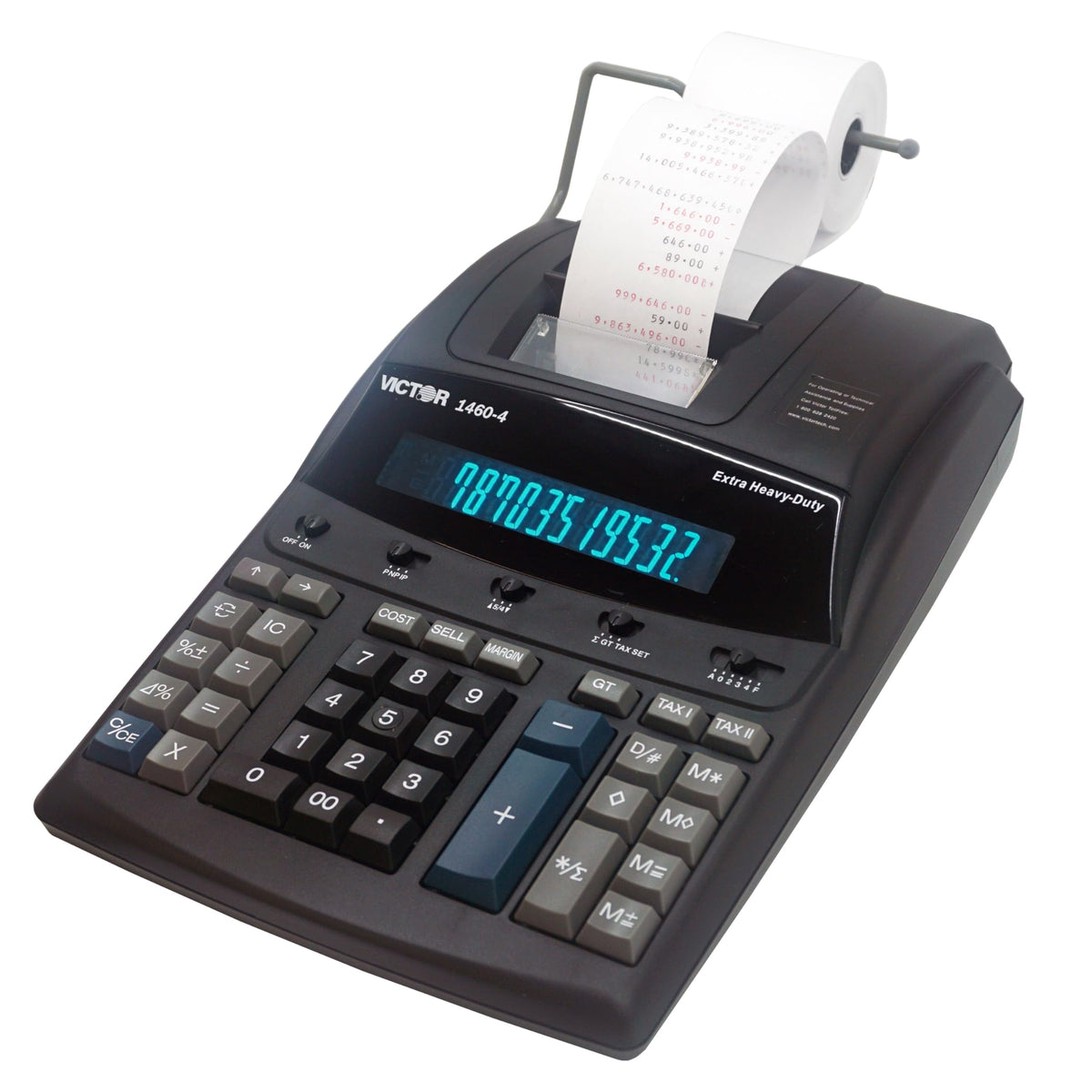 Victor 1460-4 12 Digit Extra Heavy Duty Commercial Printing Calculator