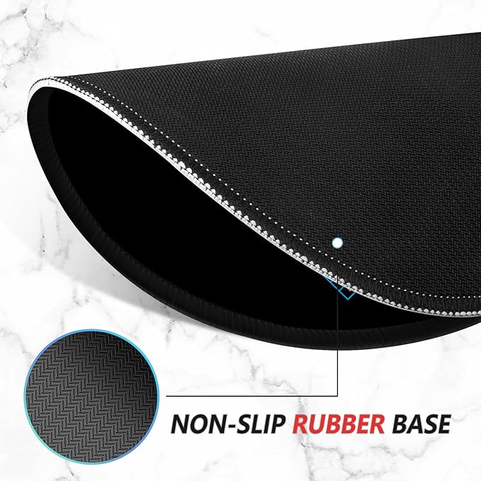 ITNRSIIET Mouse Pad Non-Slip Rubber Base Smooth Surface Stitched Edges Waterproof Durable Compatible with All Mice for Office & Gaming, Desk Accessory, Diameter 8.7 inch, MacShortcuts