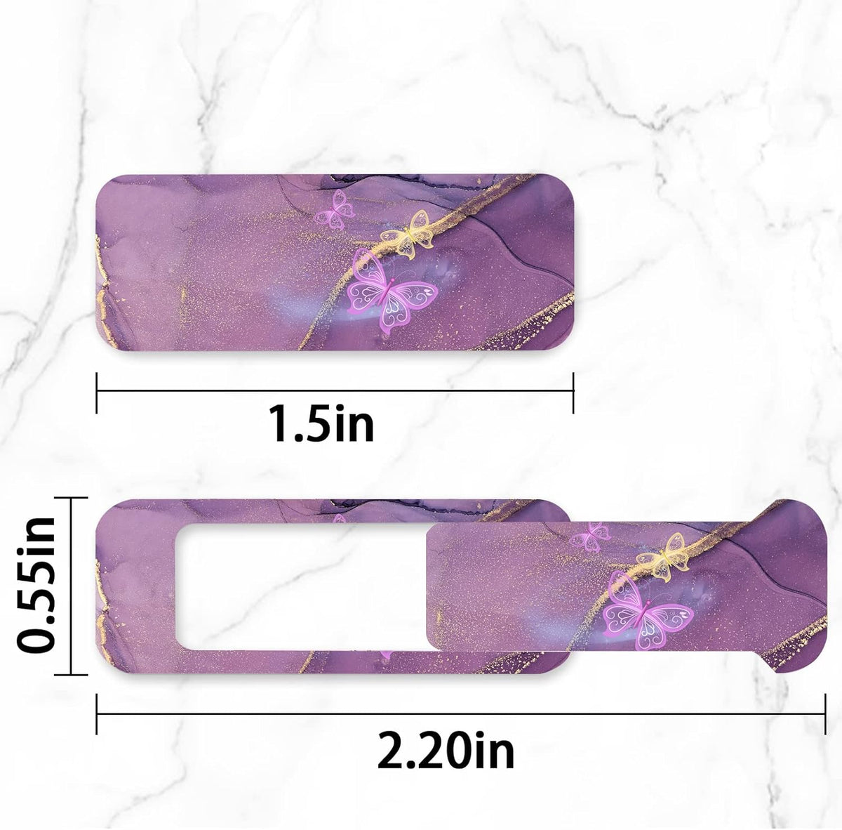 Webcam Cover, 3 Pieces, Laptop Camera Cover, Privacy Shielding Capacity is Twice as Big as The Traditional, Suitable for Computer Mobile Phones, laptops, Tablets and so on (Purple Marble)