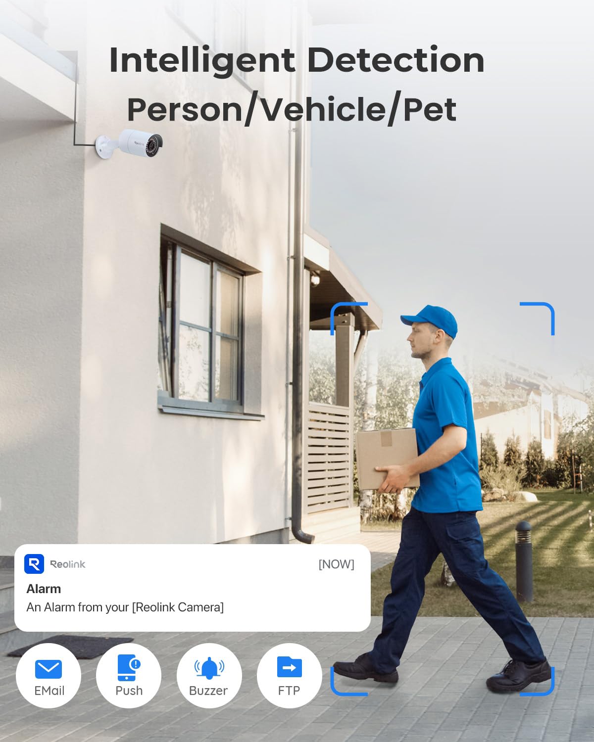 REOLINK 8CH 5MP Security Camera System, 4pcs Wired PoE Cameras for Home Security Outdoors, Smart Person/Pet/Vehicle Detection, 4K 8CH NVR with 2TB HDD