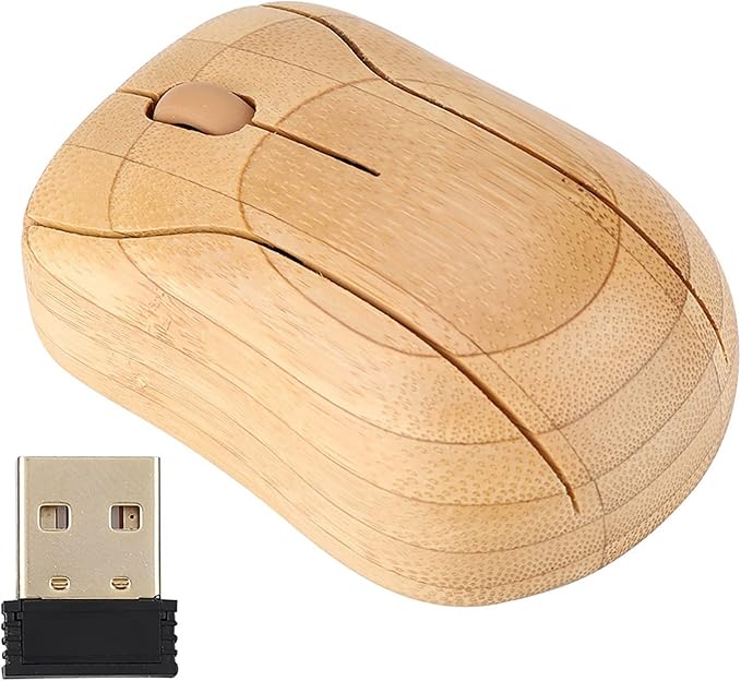 Usbc Mouse PC Laptop Computer Wooden Wood with 2.4GHz Bamboo Optical Mouse Cute Mouse Mouse Cute for PC Notebook Desktop
