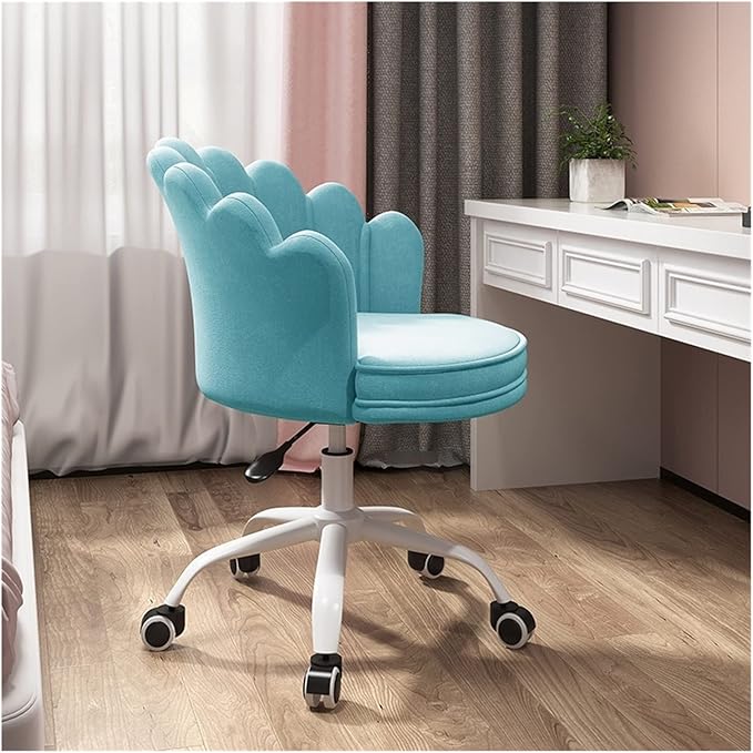 Adjustable Office Computer Chair with Armrest Office Chair Office Pink Study Home Game Chair Swivel Lift Bedroom Chair(Gray-White)
