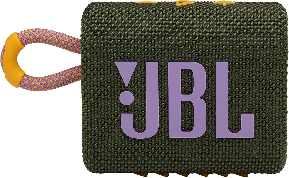 JBL Go 3 - Portable Mini Bluetooth Speaker, big audio and punchy bass, IP67 waterproof and dustproof, 5 hours of playtime, speaker for home, outdoor and travel (Green)