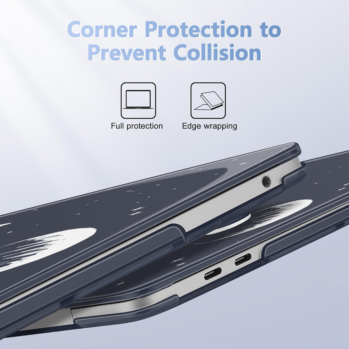 May Chen for MacBook Pro 13 inch Case 2022 2021 2020 Release A2338 M2 M1 A2289 A2251, Plastic Crystal Hard Shell Case Cover for MacBook Pro 13 inch Touch Bar Fits Touch ID, Astronaut Flight