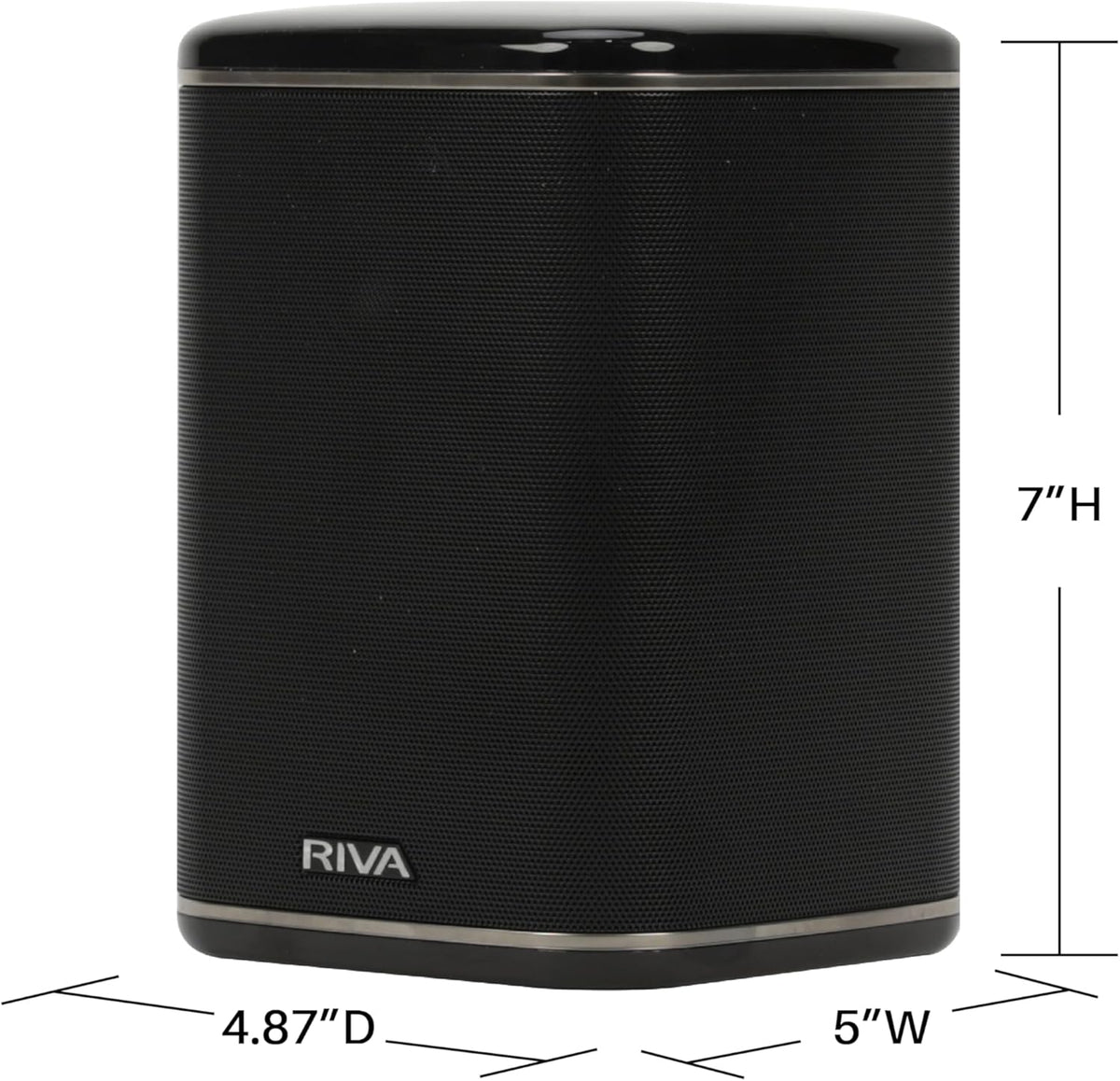 RIVA Upgraded Arena Wi-Fi Bluetooth Hi-Fi Speaker, 6 Drivers, 50W, Multiroom Music System, Supports Airplay 2, Chromecast, Spotify, Tidal and More Streaming (Black)