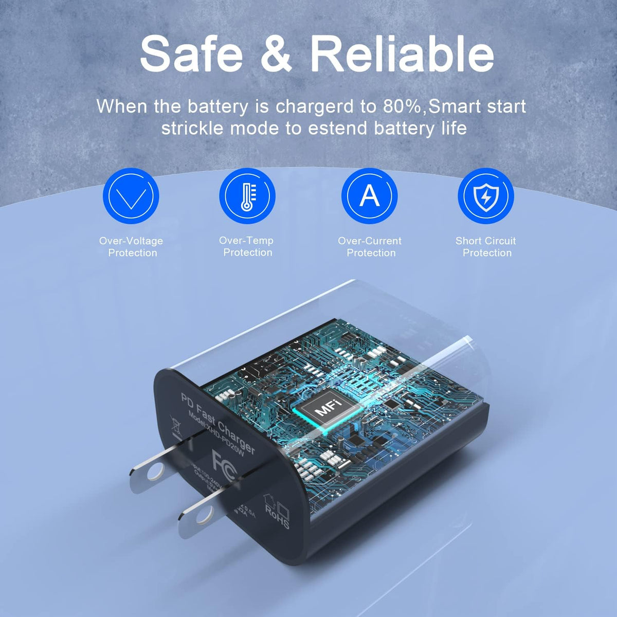 Matsusho iPhone Charger Fast Charging 10 FT, 2 Pack 20W USB C Wall Charger Block with 10FT Long Type C to Lightning Fast Charging Data Sync Cable Compatible for iPhone 14 13 12 11 Pro Max XS XR X iPad