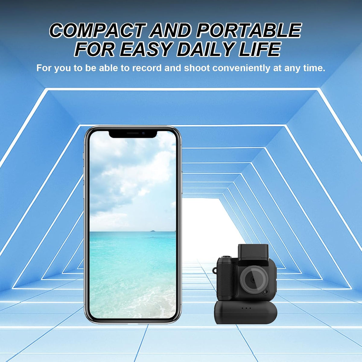 HOFAOUG 32GB Mini Camera Keychain Mini Retro Camera Cameras Keychain Built-in Memory Card Best Choice for Travel Vlog