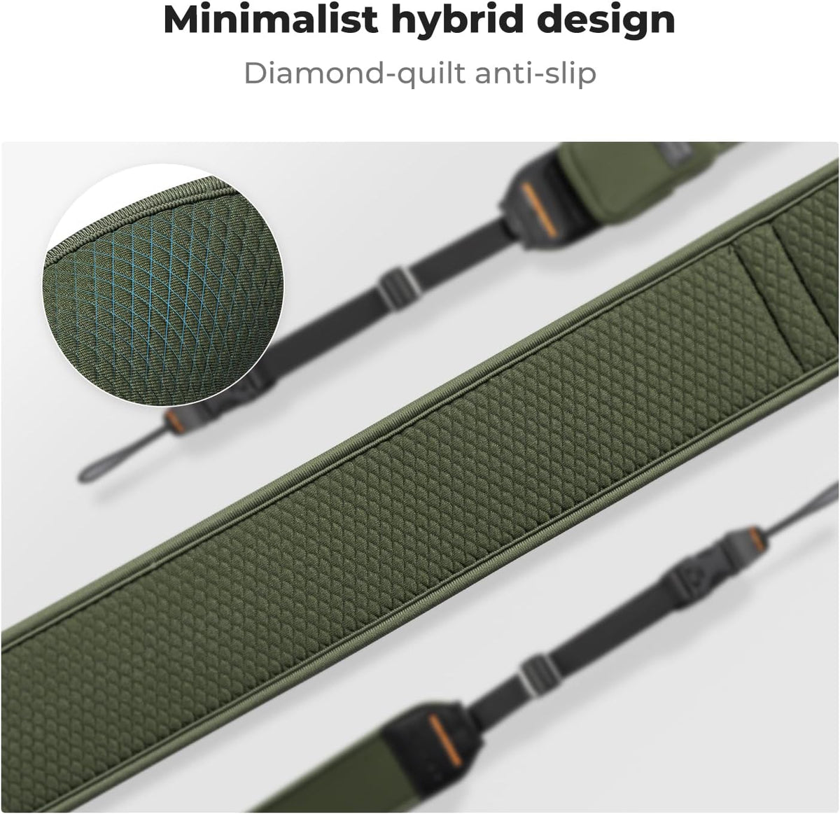 Adjustable Soft Neoprene Camera Neck Strap with Zipped Pockets for Photographers