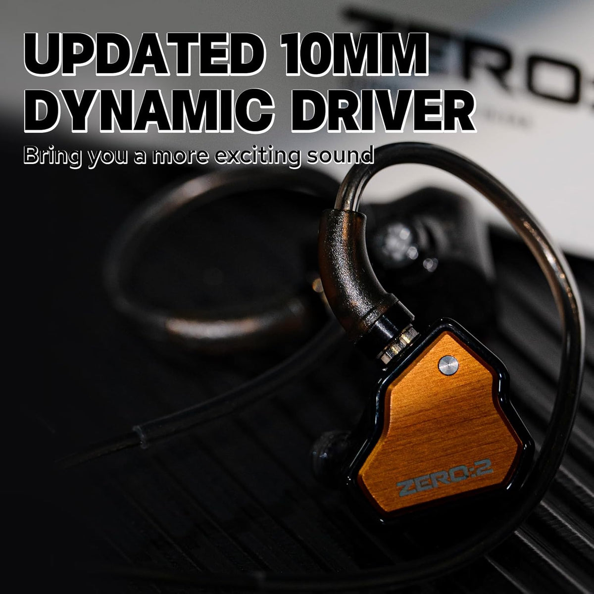 Linsoul 7Hz x Crinacle Zero:2 in Ear Monitor, Updated 10mm Dynamic Driver IEM, Wired Earbuds Earphones, Gaming Earbuds, with OFC IEM Cable for Musician (Orange)