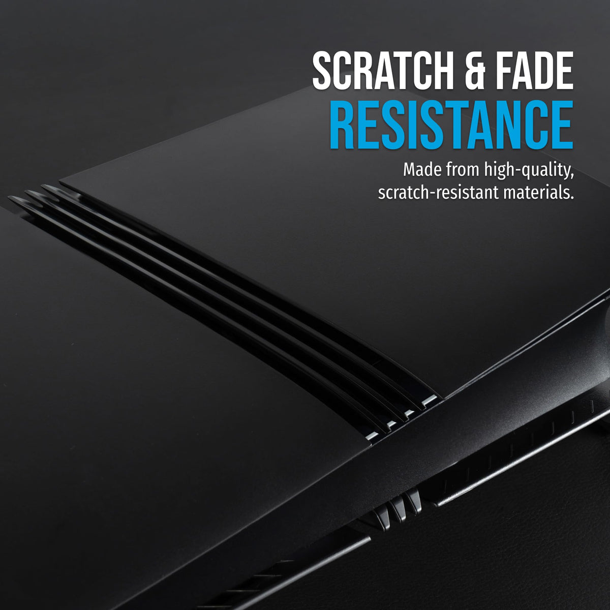 Glistco Black Plates Replacement Shell Compatible with PS5 Pro - Cover Plates for PS5 Pro Disc Edition (Matte Black)