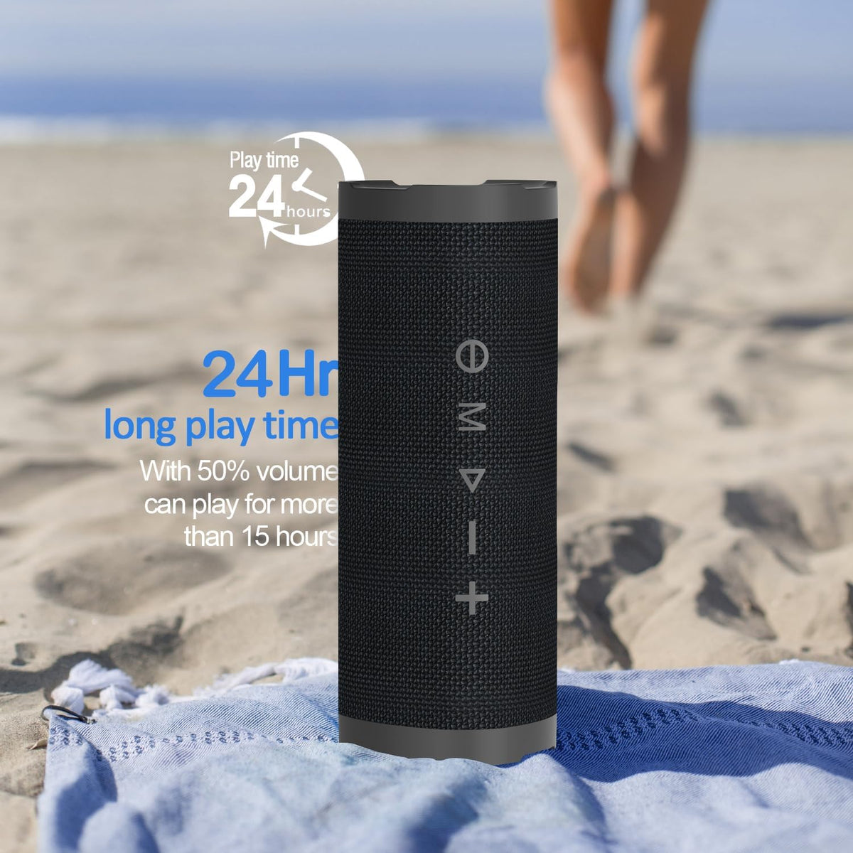 Vanzon Bluetooth Speakers, V40 Wireless Portable Bluetooth Speaker with IPX7 Waterproof, 24H Playtime, 24W Stereo Sound and TWS Dual Pairing, Suitable for Home/Party/Outdoor/Beach