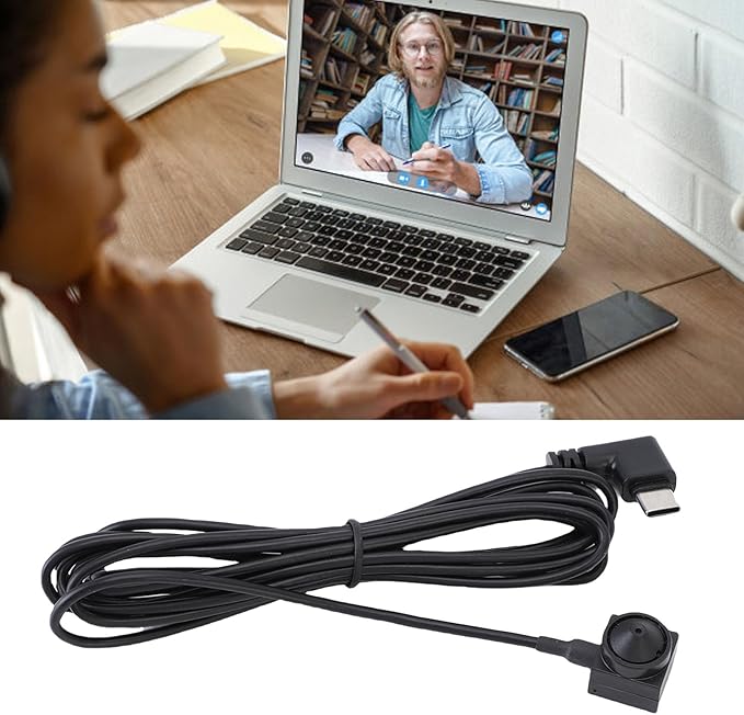 Dpofirs USB Type C Webcam Camera 1/4in CMOS Center Screen Webcam with UVC OTG Plug and Play Fixed Focus Wide Angle Camera for Live Streaming and Video Calls (8MP)