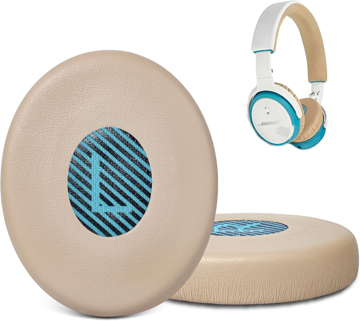 Ear Pads for Bose On-Ear 2 Headphones - GVOEARS Ear Cushions Replacement for Bose OE2 OE2i SoundTrue/SoundLink On-Ear Wireless Headphones (Khaki)