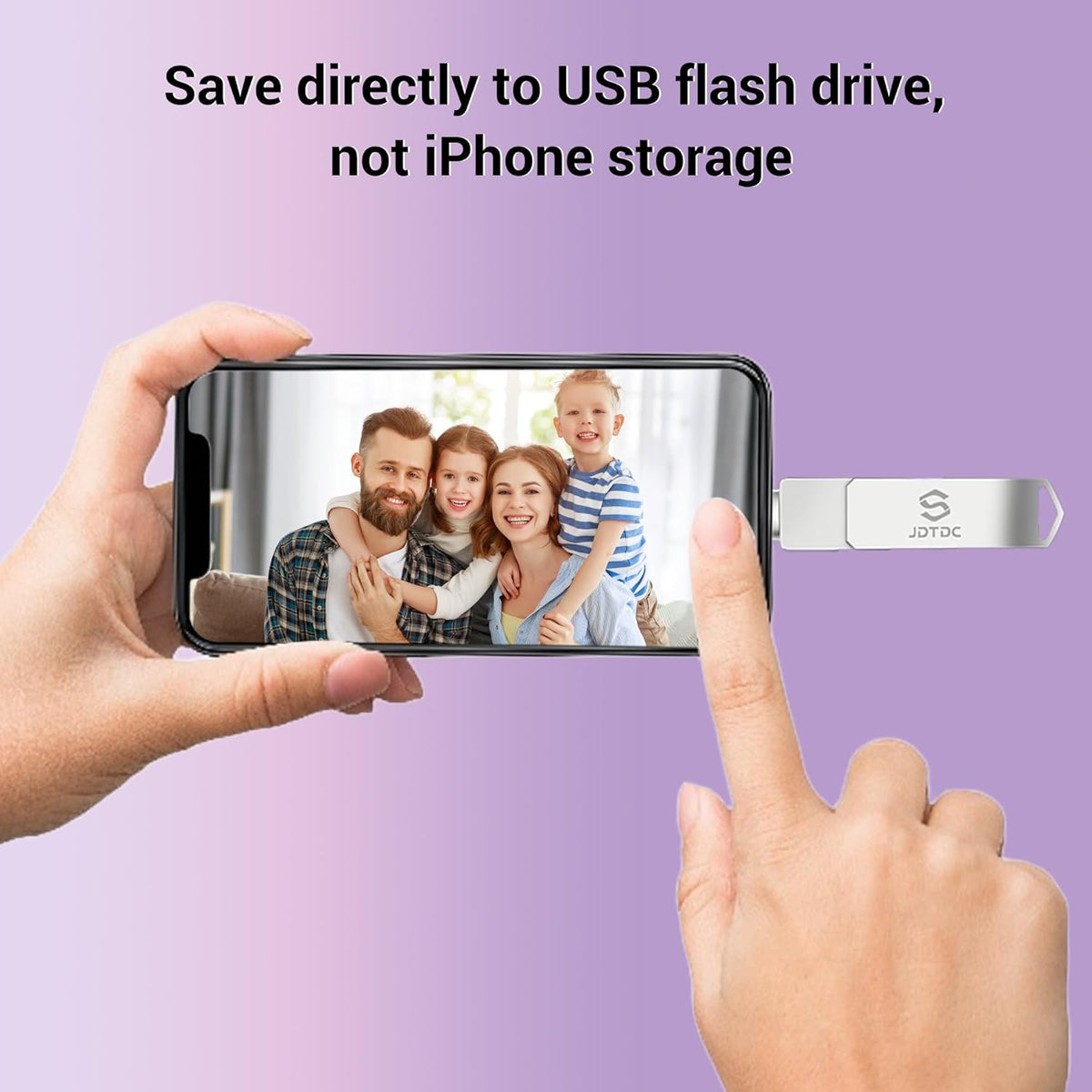 Genuine Apple MFi Certified 128GB iPhone-Photo-Stick Real Capacity iPhone-Memory-Storage-Stick for Photos Videos Contacts USB-Flash-Drive-Thumb-Drive-for-iPhone iPad Android External-Storage