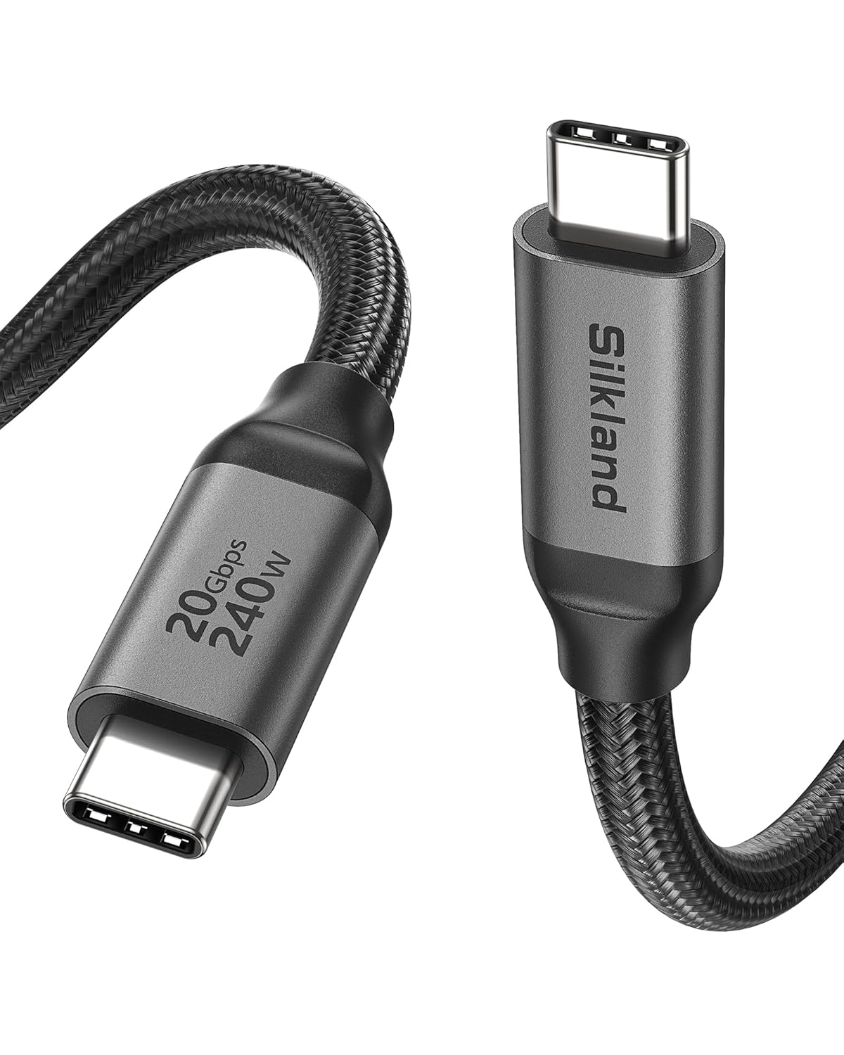 6.6FT [4K@144Hz/60Hz 8K@30Hz], 3.2 2x2 20Gbps 240W 16, Silkland USB C Monitor Display Cable USB C Gen Video Cable, Data