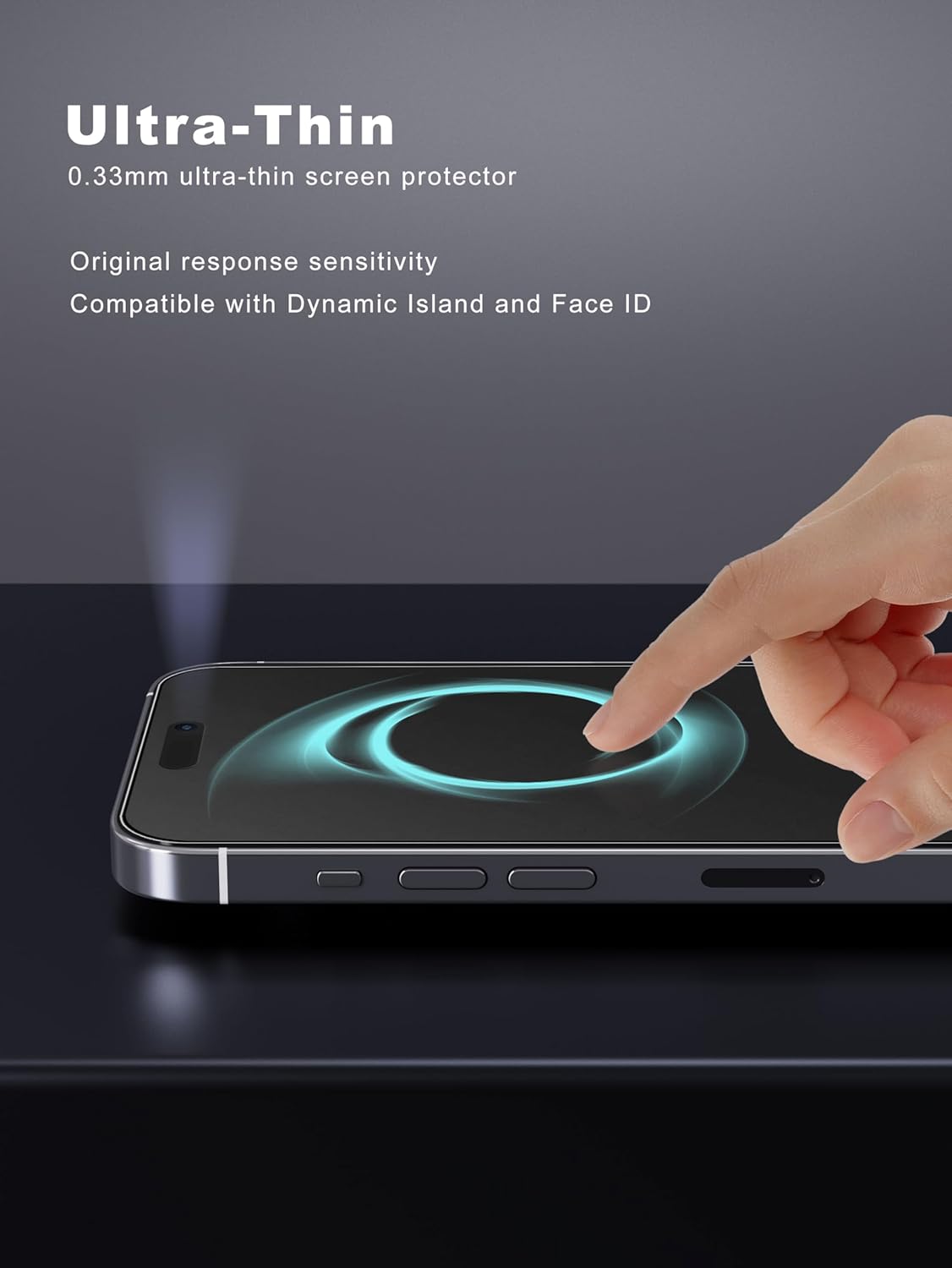 2 Pack for iPhone 16 Pro Matte Screen Protector 6.3 inch, Anti Fingerprint Anti Glare Screen Protector Tempered Glass Easy Installation