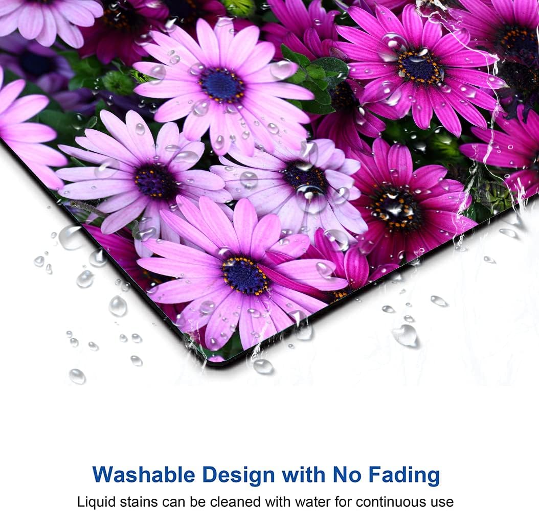 Mouse Pad, Premium-Textured Mouse Mat, Non-Slip Rubber Base Mousepad for Laptop, Computer & PC,9.5×7.9 in,African Daisy