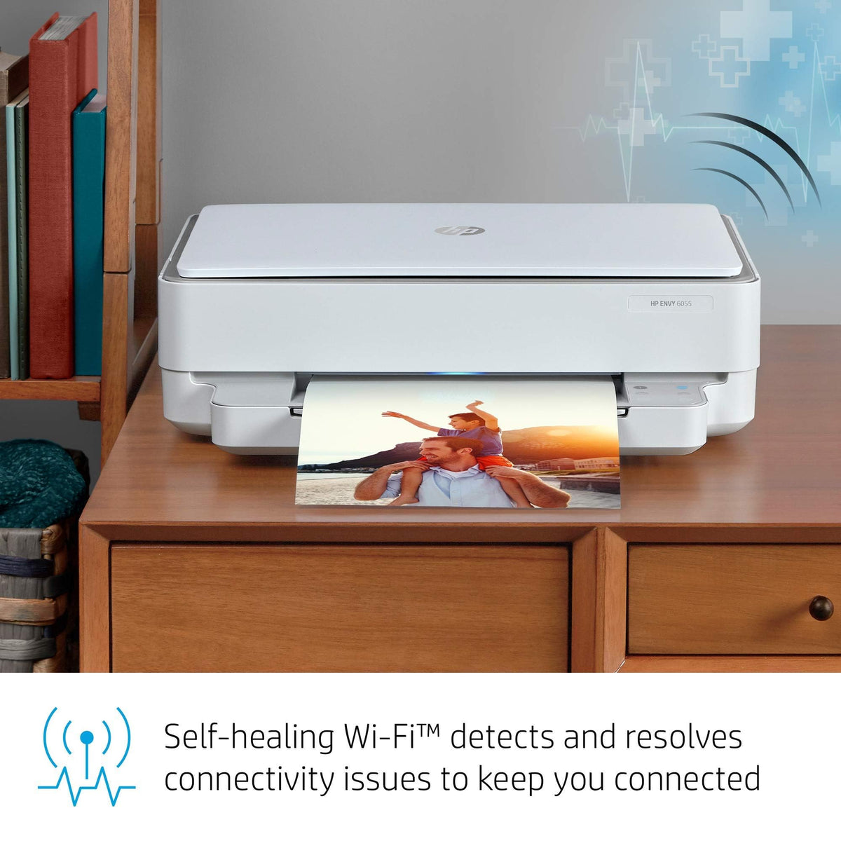 HP Envy 6055 Wireless All-in-One Printer | Mobile Print, Scan & Copy (5SE16A) (Renewed Premium)