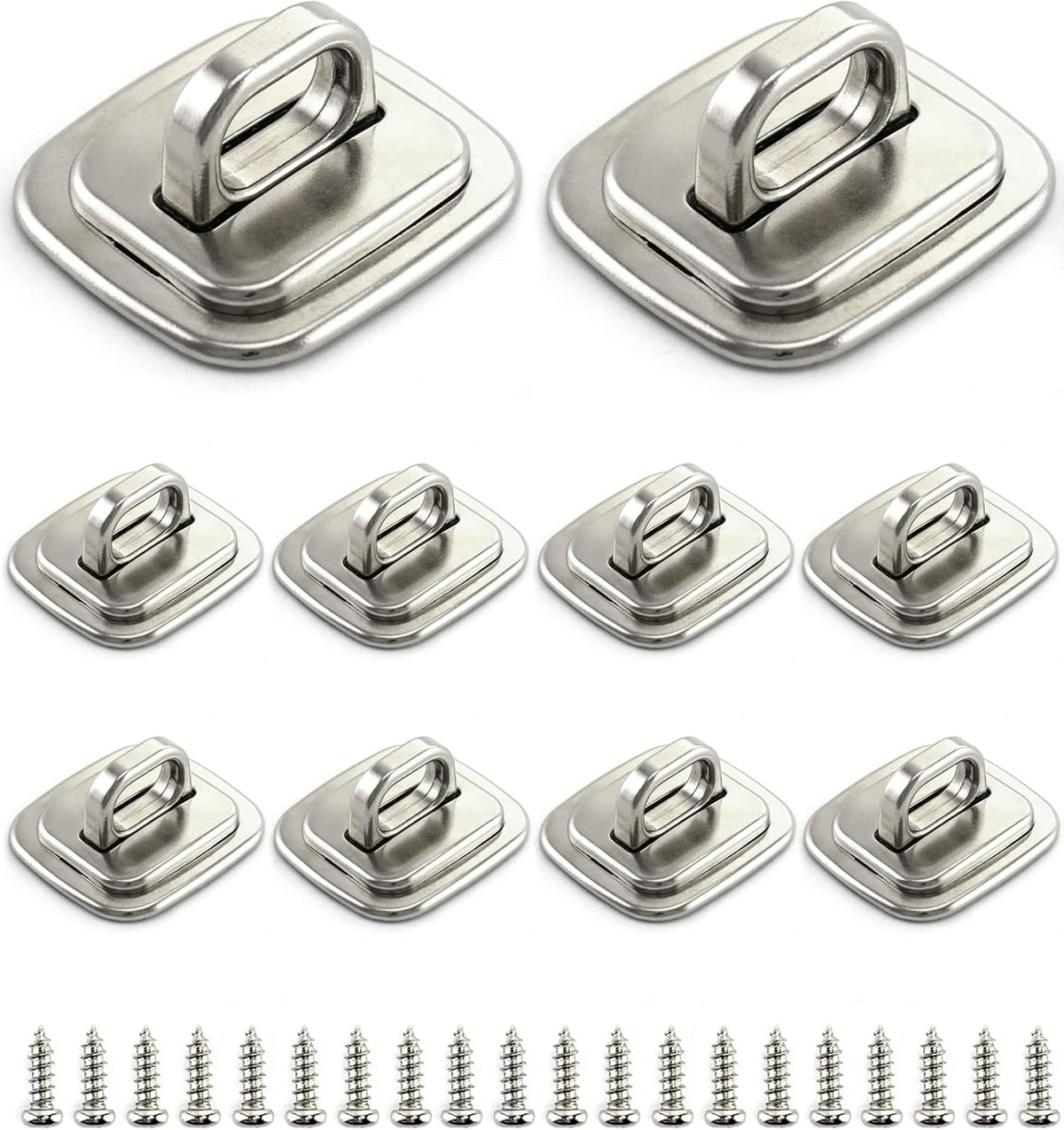 10 Pack QWORK Laptop Cable Lock Anchor, Steel Desk Mount Anchor Accessory, Security Anchor Base Plate for Laptop Cable