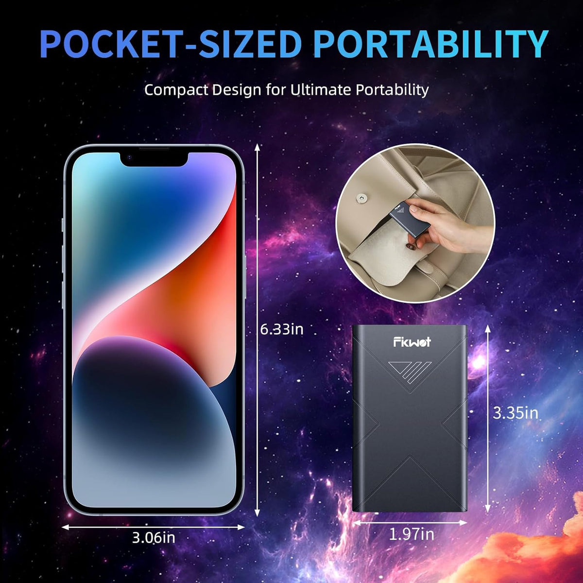 500GB External SSD, Portable SSD, Up to 2000MB/s, USB 3.2 Gen2x2 External Solid State Drives, Compatible with Smart TV, PS5/PS4(Pro), iPhone 15/16, Xbox, Mac & Windows and Other Devices(FP80)