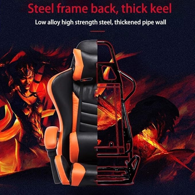 Office Chair E-Sports Chair Ergonomic Office Chair High Back Gaming Chair Swivel Chair Racing Chair Office Chair Computer Chair Chair (Color : Orange#1) Needed