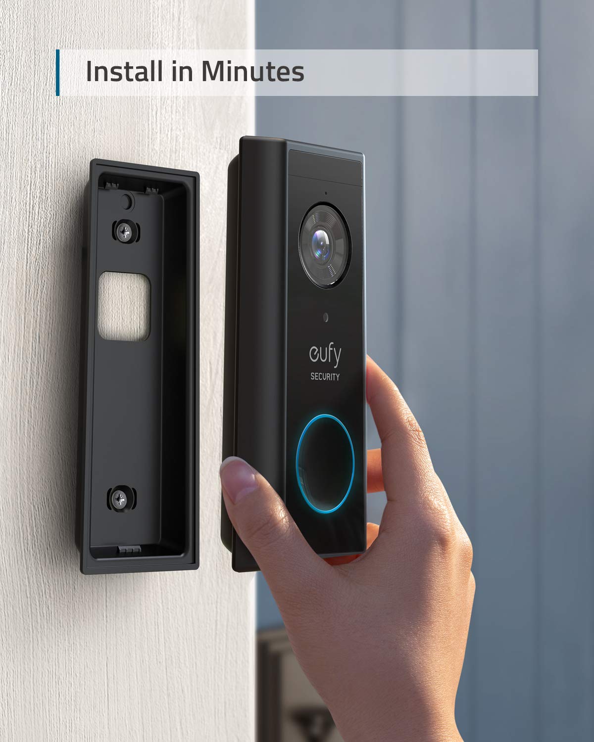 eufy Security, Video Doorbell S220 (Battery-Powered) Kit, Security Camera - 2K Resolution, 180-Day Battery Life, Encrypted Local Storage, No Monthly