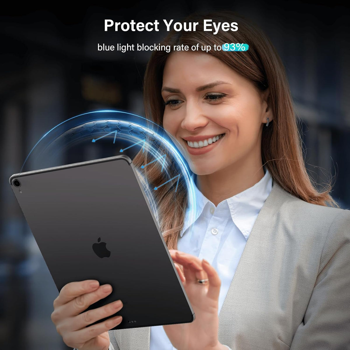 Magnetic 360° Privacy Screen Protector Compatible with iPad 9th 8th 7th Gen 10.2'' Anti Glare Blue Light Filter, Bubble-Free Shield, Fingerprint-Proof Guard, Reusable Anti-Scratch Film, Anti-Spy Cover
