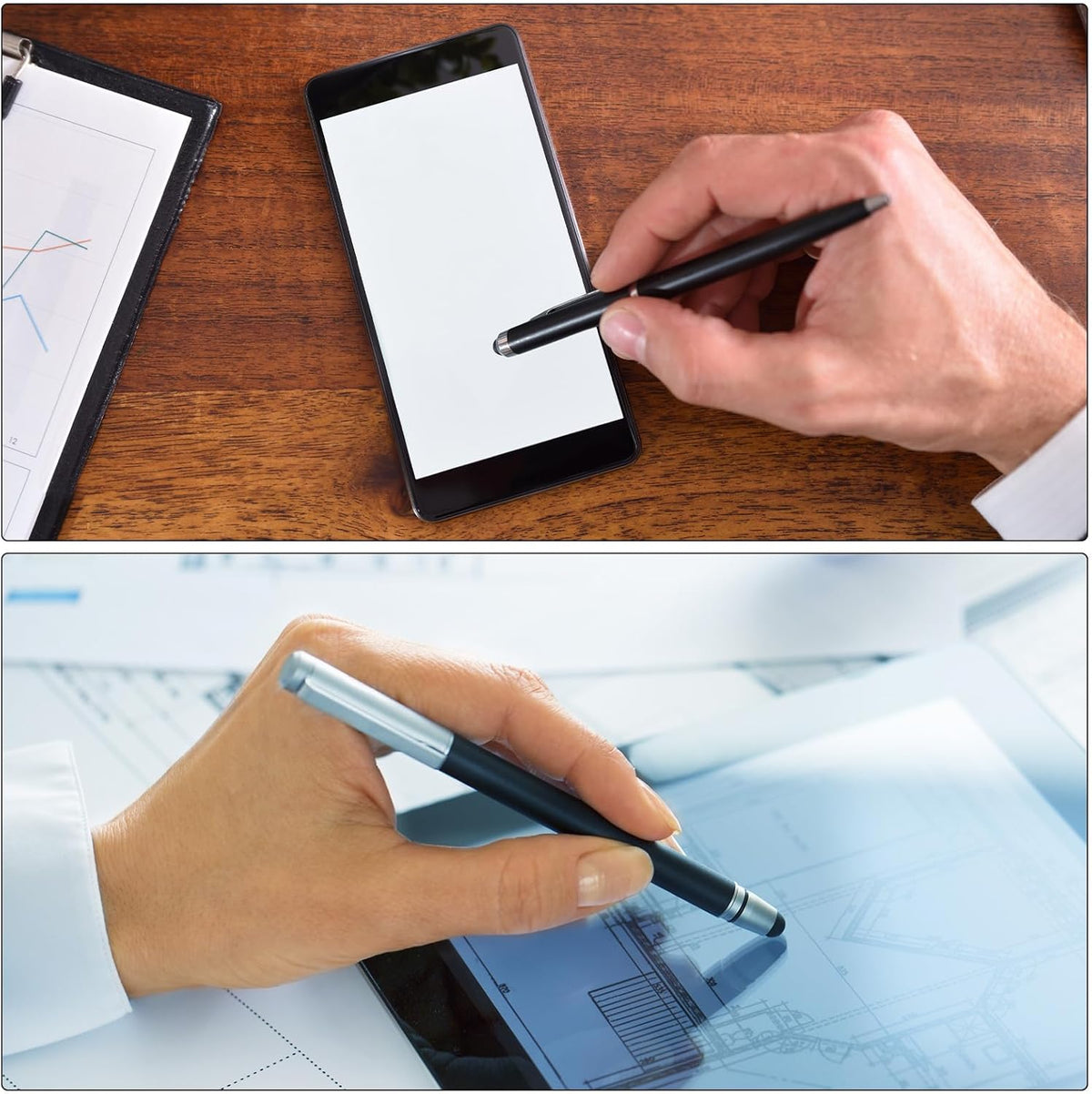 MECCANIXITY 12pcs 7.5mm Stylus Pen Fine Tips Conductive Fiber Capacitive Touch Screen Pens Tip Universal Replacement