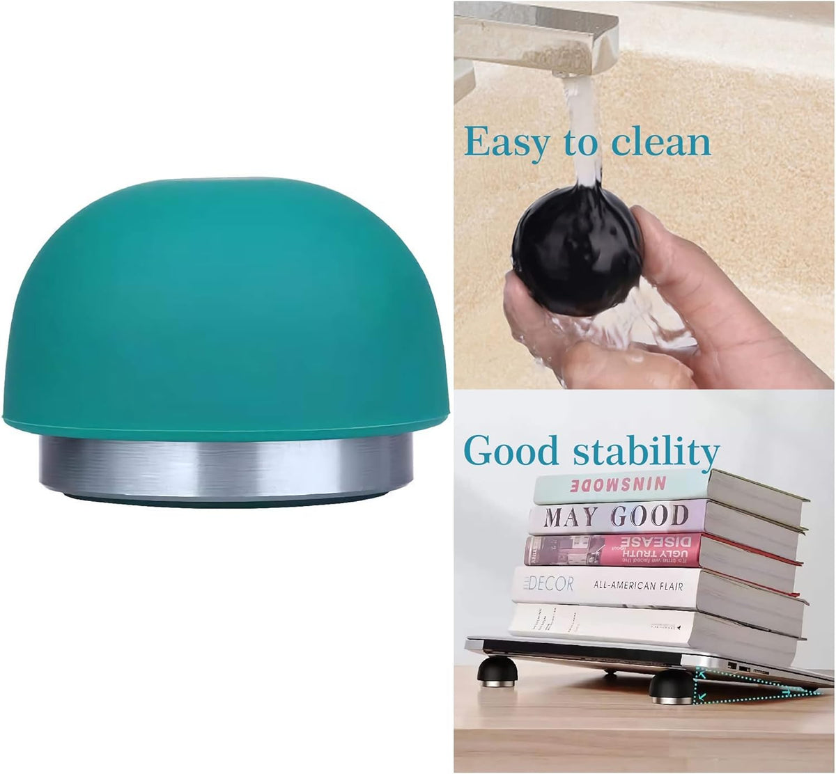 Laptop Cooling Stand,Ergonomic Laptop Cooling Pad Small Invisible Cooler Ball Portable Magnetic Laptop Cooler Stand for Computer