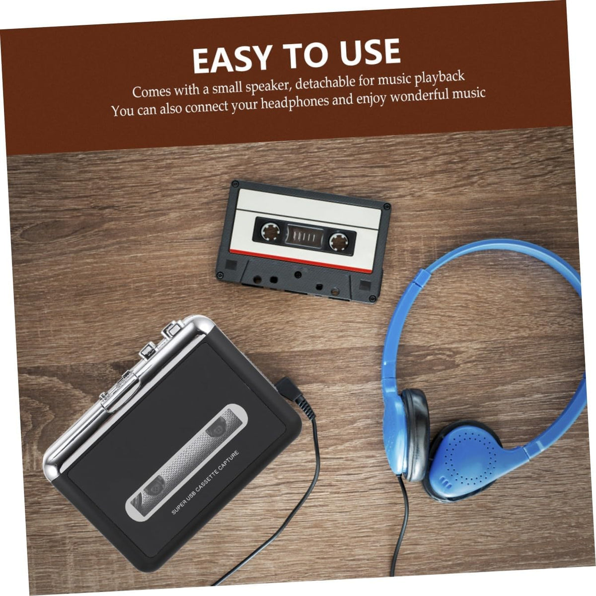 Cassette MP3 DOITOOL to Converter Built-in Speaker USB Tape Player for Music Conversion Portable Audio Digital