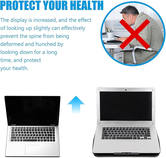 BESPORTBLE Laptop Cooling Rack and Heat Dissipation Stand for Notebooks Practical Cooling Pad with Adjustable Support for Office and Home Use Compatible with Multiple Laptop Models