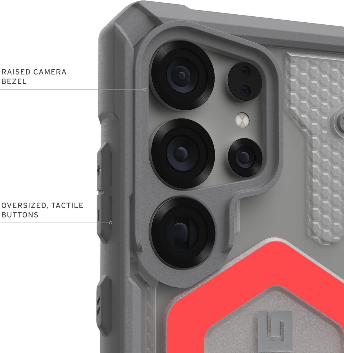 URBAN ARMOR GEAR UAG Designed for Samsung Galaxy S25 Ultra Case 6.9" Pathfinder Clear Bundle with Wrist Lanyard - Compatible with Magnetic Charging Luminous Glow in The Dark Cover, Active Lava