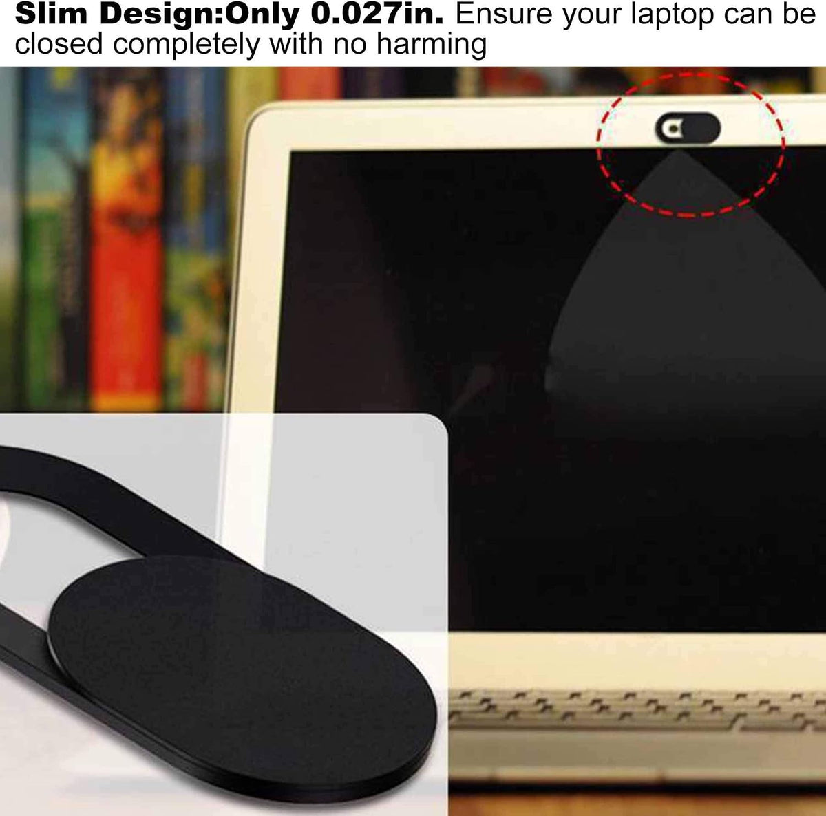 iBarbe [6 Pack] 0.027in Webcam Cover Slide Ultra Thin Web Camera Cover fits Laptop, Desktop, PC, Macboook Pro, iMac