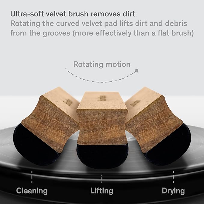 Boundless Audio Vinyl Record Cleaning Kit - 5-in-1 Vinyl Cleaning Kit Includes Velvet Record Brush, Stylus Cleaner, Cleaner Solution, Nylon Brush & Storage Bag