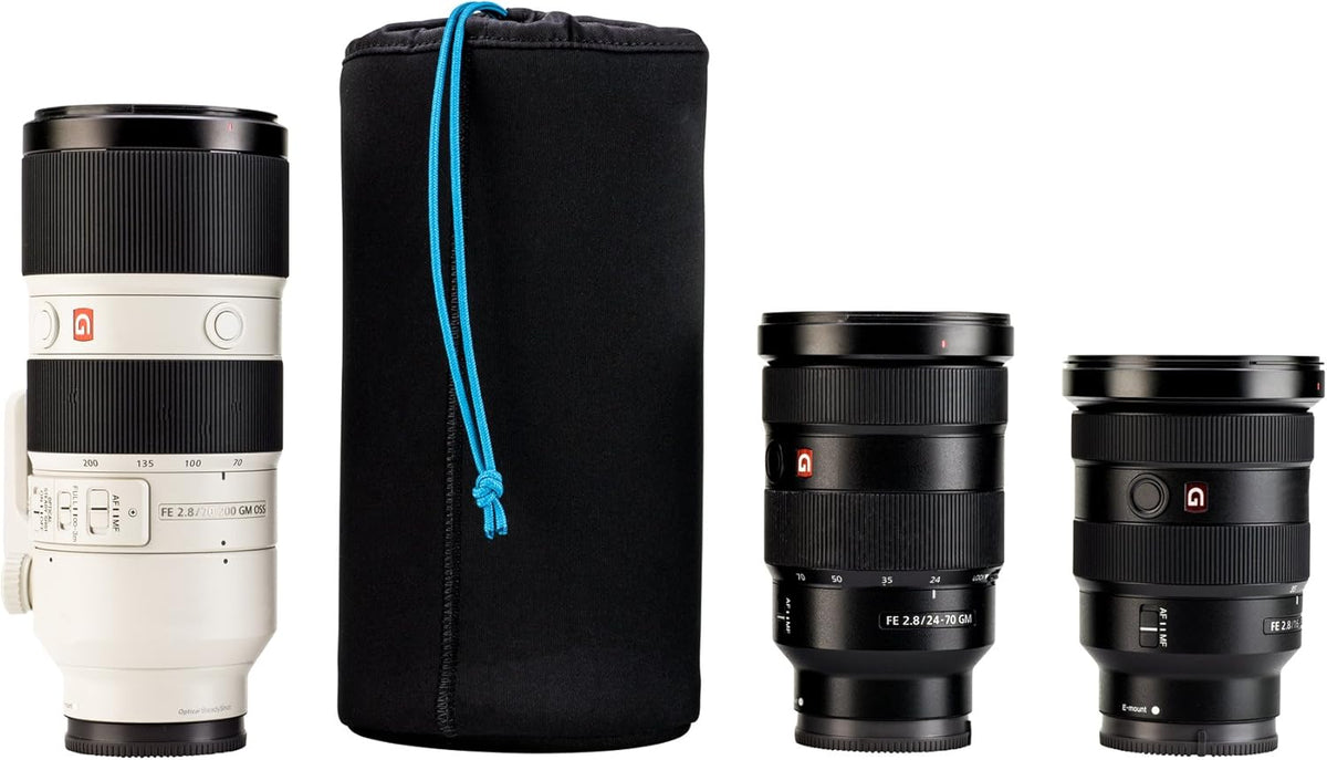 9x4.8 (23x12 cm) (636-354) Tenba Tools Soft Lens Pouch for DSLR and Mirrorless Lenses in. Black