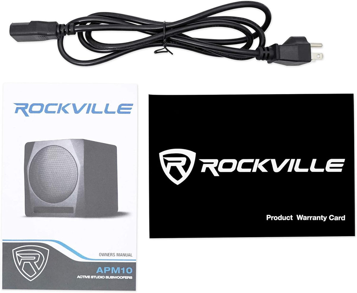 Rockville APM10C 10" 400 Watt Powered/Active Studio Subwoofer Pro Reference Sub