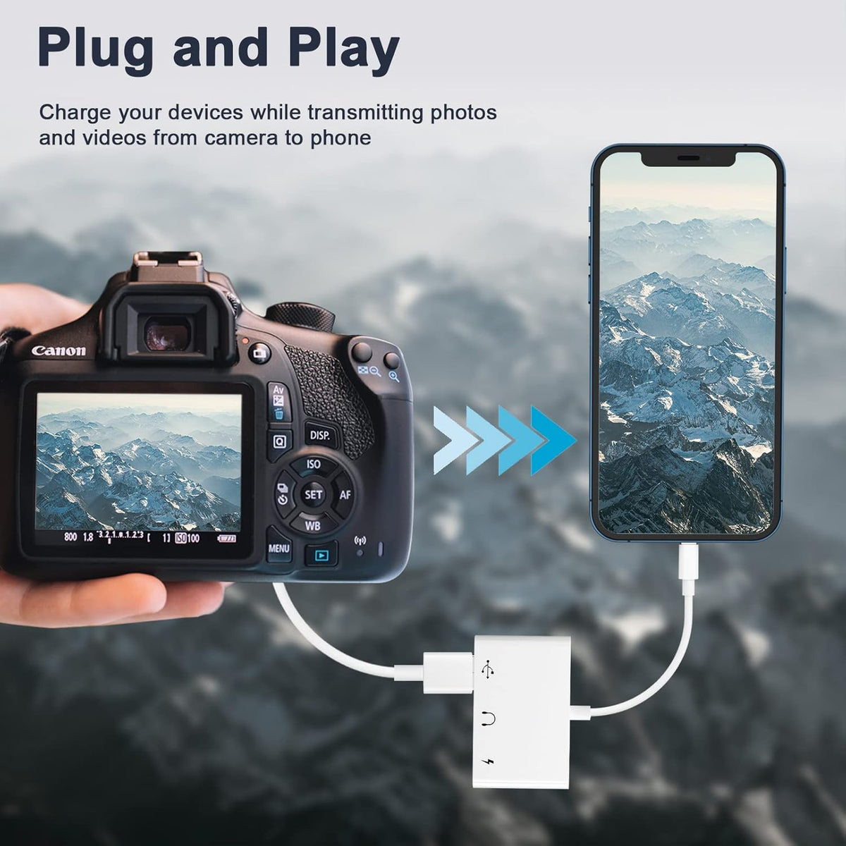 USB C to 3.5mm Jack Headphone Adapter with Charger OTG Cable Adapter, Type C to Aux Audio Earphones Splitter for Samsung Galaxy S22 Ultra S21 S20 i-Pad Pro Air Pixel 4 Laptops