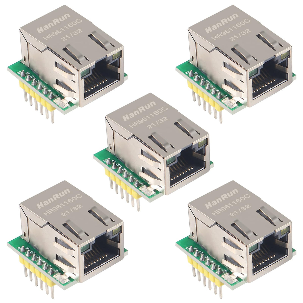 ACEIRMC W5500 SPI to LAN Ethernet Network Module TCP IP STM32 Interface 3.3V 5V for Arduino WIZ820io RC5 (5pcs)