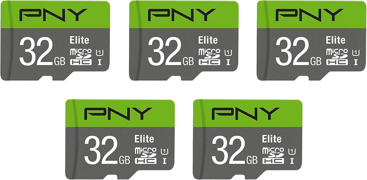 PNY 128GB & 32GB Elite Class 10 U1 microSDXC & microSDHC Card 2-Pack & 5-Pack Bundle