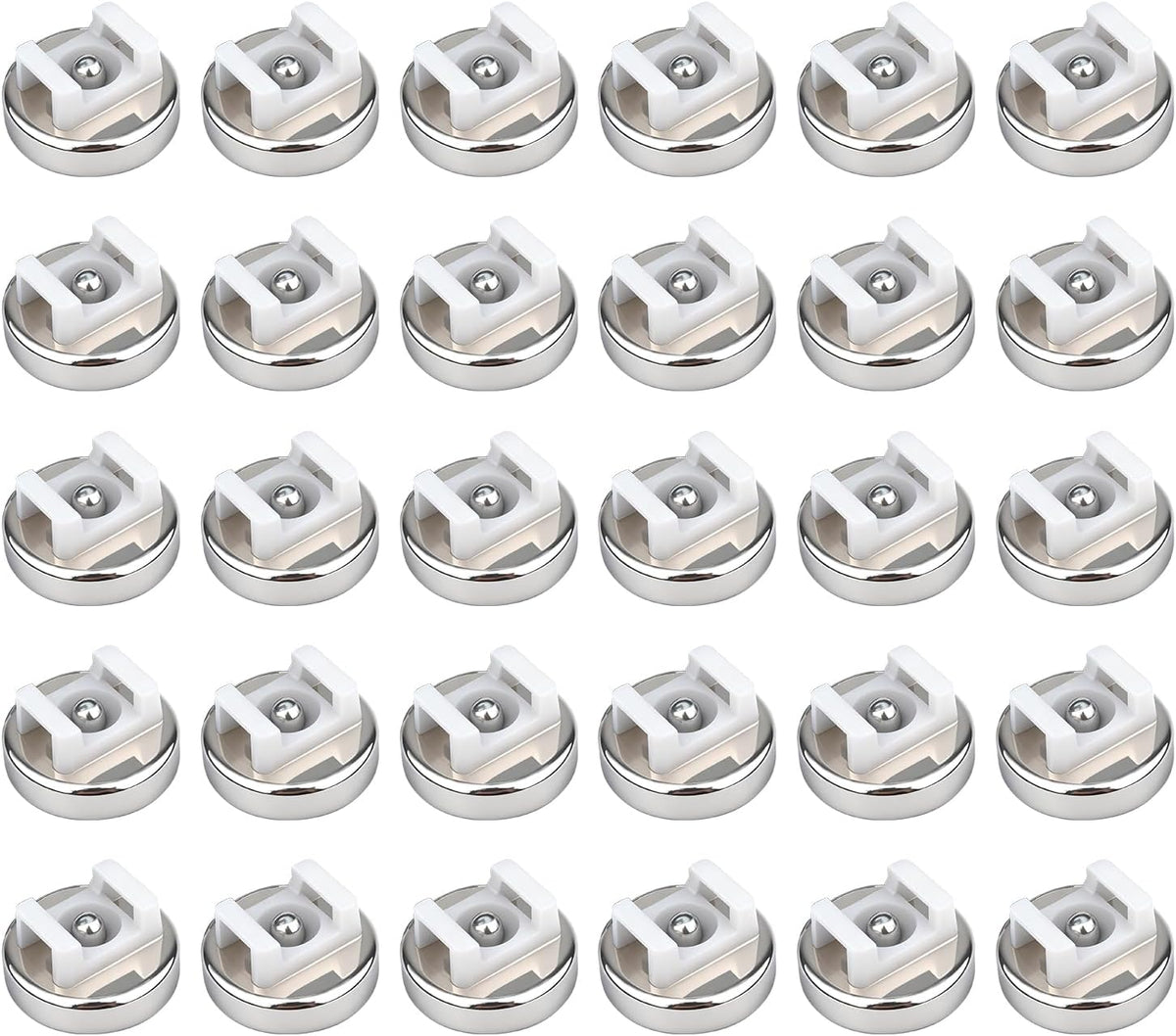 18lbs (16mm, Count, 30) Magnetic Cable Zip Tie Base, Heavy Duty Vertical Tension, Multipurpose Wire Clips Management