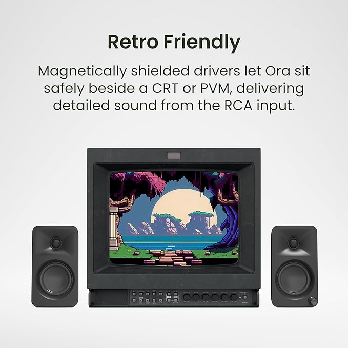 Kanto ORAMU 100W Powered Reference Desktop Computer Speakers with Bluetooth 5.0 and USB-C Input | Bi-Amplified | 100 Hz Automatic Crossover | Reference Quality Sound | Pair | Indigo