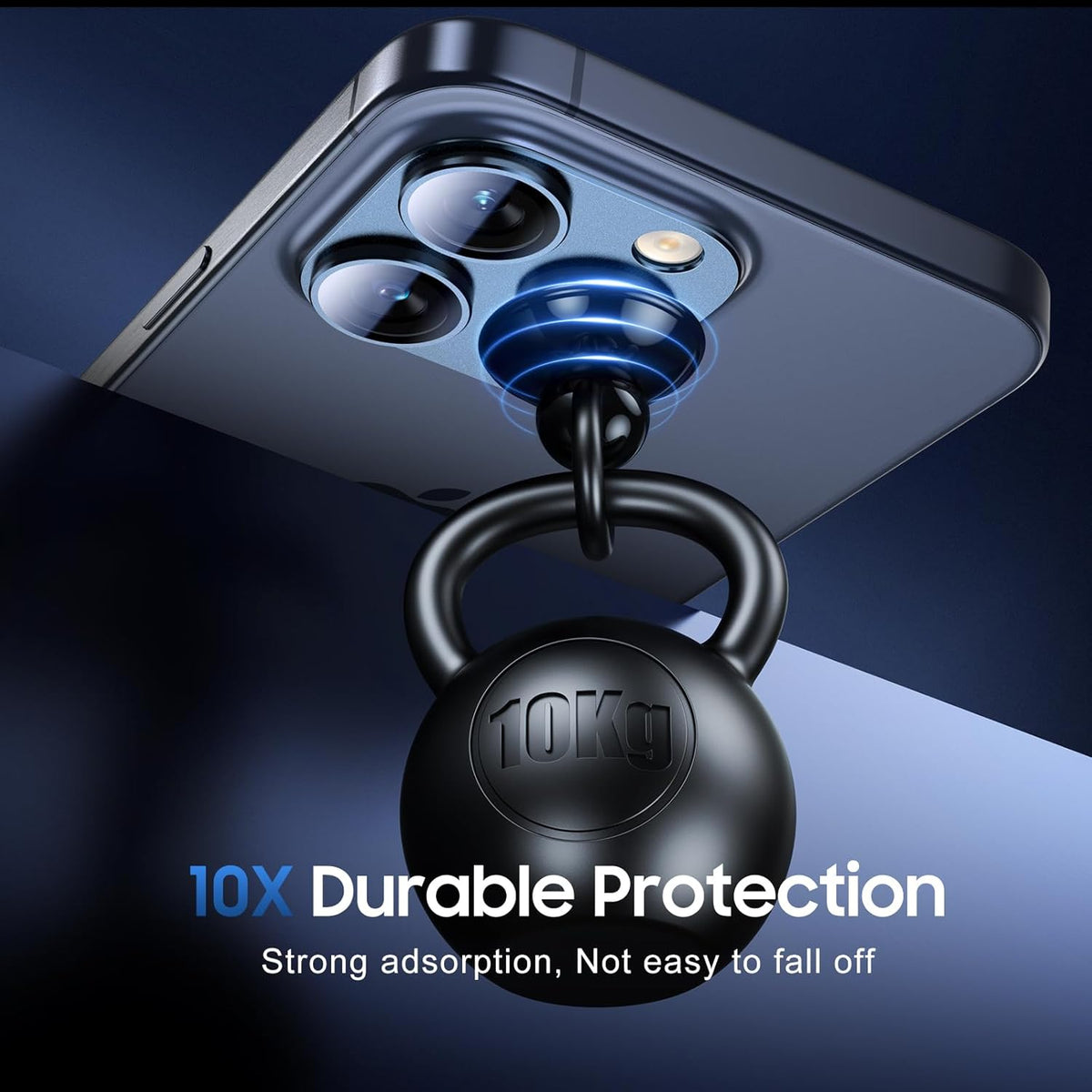 UniqueMe for 3 Pack iPhone 15 Pro/iPhone 15 Pro Max Camera Lens Protector, [Drop Protection] [Case Friendly] Camera Cover Screen [Update New Version] - All-Blue