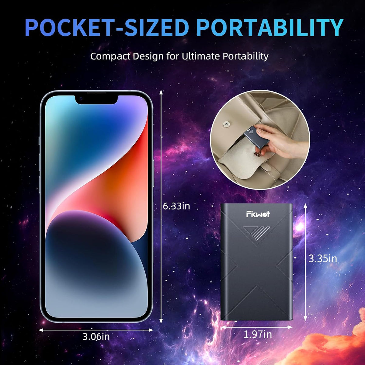 4TB External SSD, Portable SSD, Up to 2000MB/s, USB 3.2 Gen2x2 External Solid State Drives, Compatible with Smart TV, PS5/PS4(Pro), iPhone 15, Xbox, Mac & Windows and Other Devices(FP80)