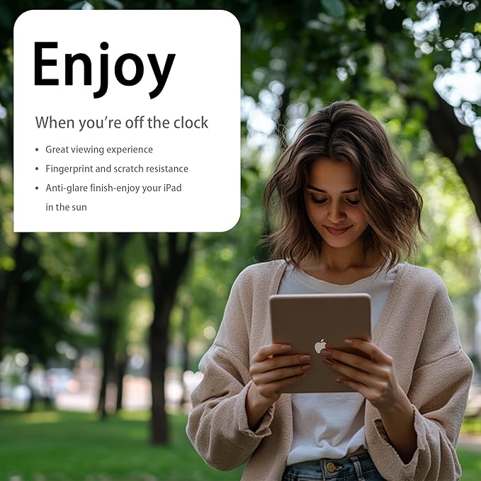 Megoo Paper Glass Screen Protector for iPad Air 11 inch M2-M3(2024-2025 6/7th Gen), Matte for Drawing/Anti-Glare/Easy Installation/Protective Case Compatible,2-Pack