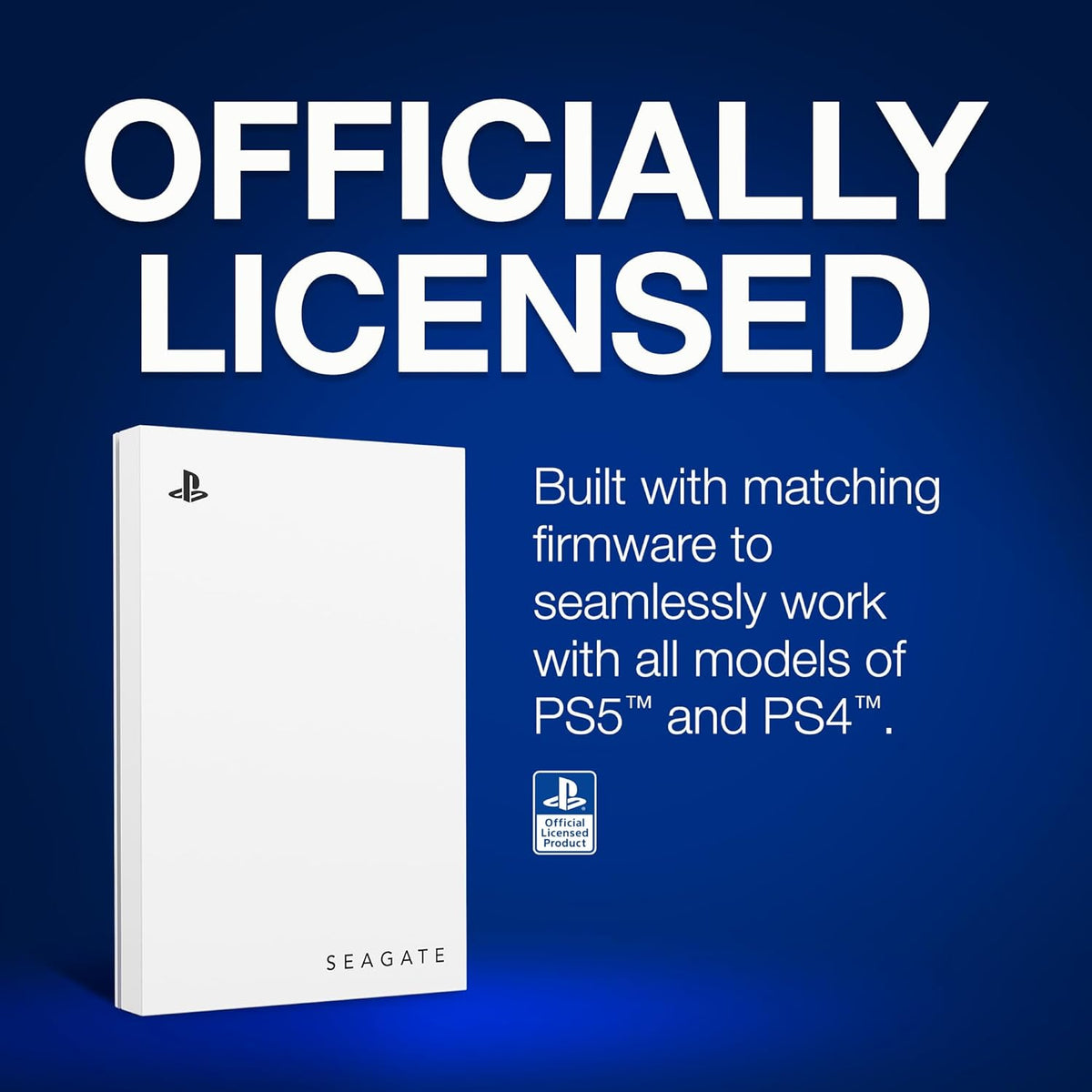 Seagate Game Drive for PlayStation® Consoles 5 TB External Hard Drive - USB 3.2 Gen 1, Officially-License (STLV5000100)