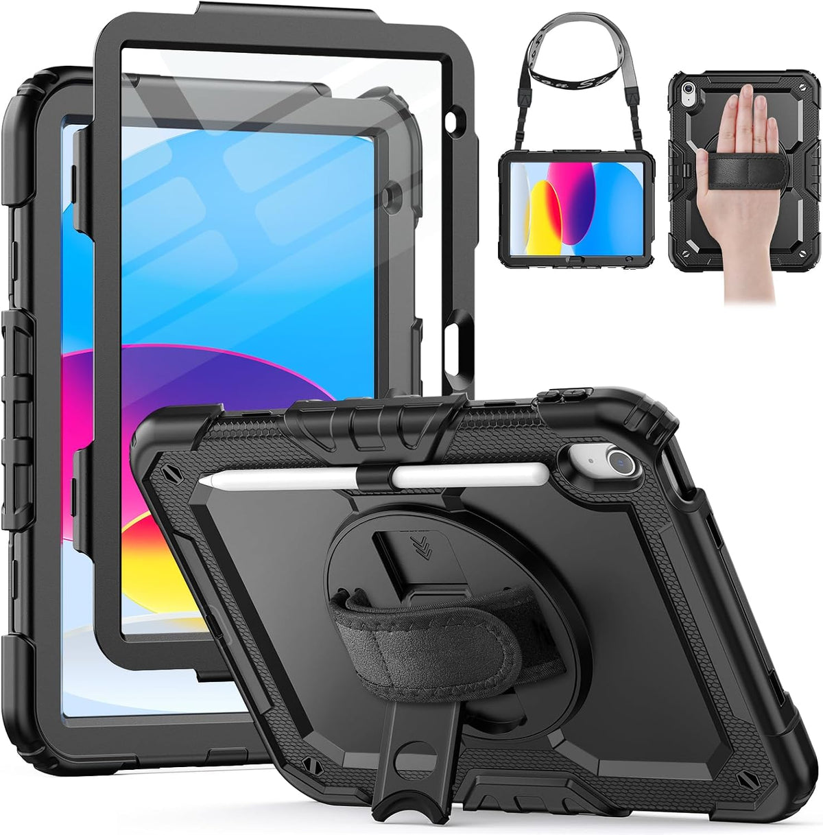 HXCASEAC A16, 11th 10th (A2969/A2757/A3354/A3355/A3356), Heavy Duty Case for iPad iPad Generation Case, with Screen