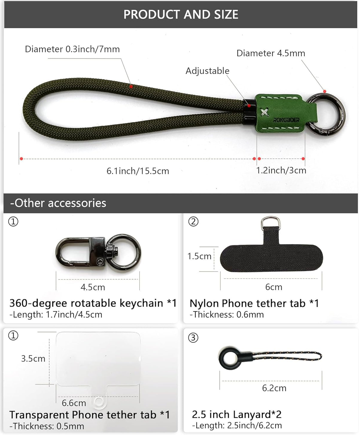 Handmade Cowhide Leather Phone Wrist Strap,Universal Adjustable Key Lanyard,Stylish Wristlet Keychains for Women&Men