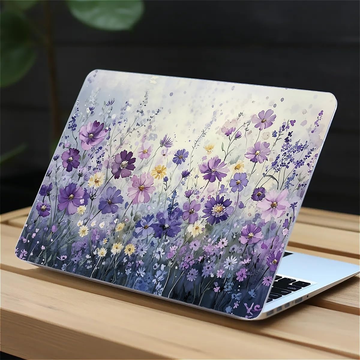 Compatible with MacBook Air 13.3 13.6 Inch Case 2022 2021 2020 2019 Plastic Hard Shell Case Cover,13.3 Pro(A1706/A1708/A1989/A2159/A2289/A2338), Purple Wildflowers